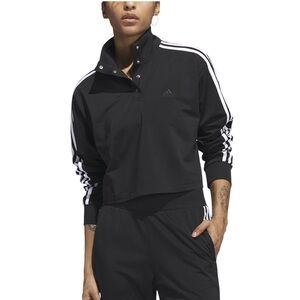 ADIDAS Women's Quarter-Snap-Up Tricot Pullover Top